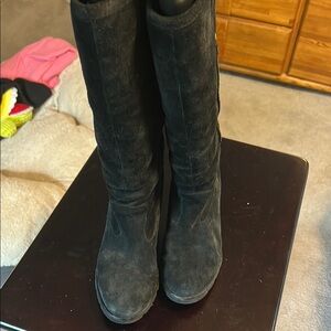 UGG Black Suede Knee Boots